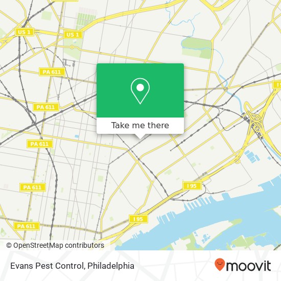 Evans Pest Control map