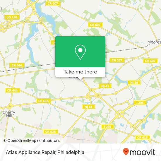 Atlas Appliance Repair map