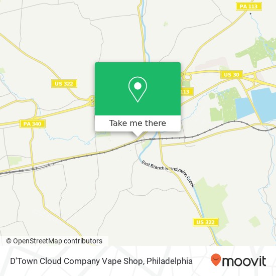D'Town Cloud Company Vape Shop map