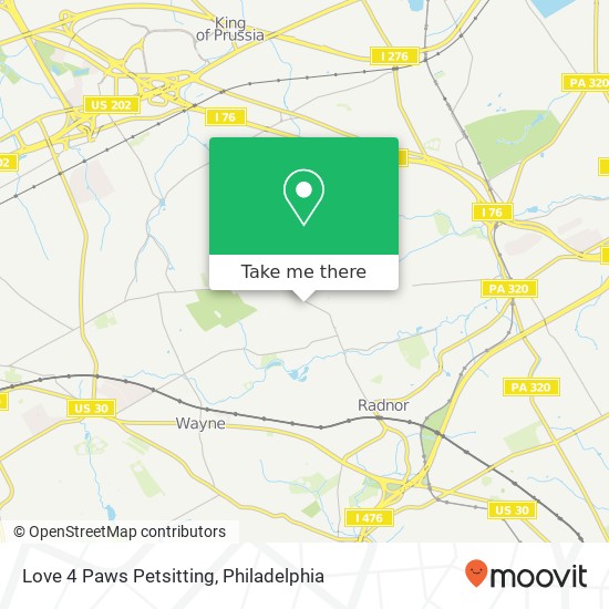 Love 4 Paws Petsitting map