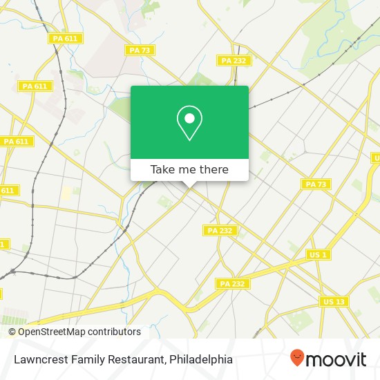Mapa de Lawncrest Family Restaurant