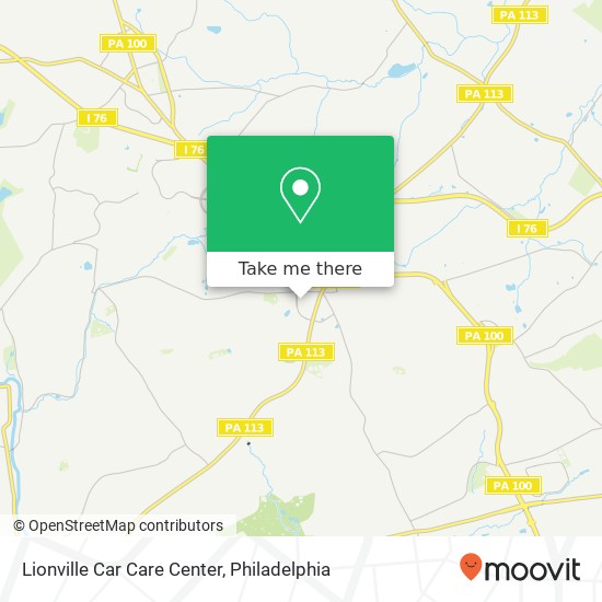 Lionville Car Care Center map