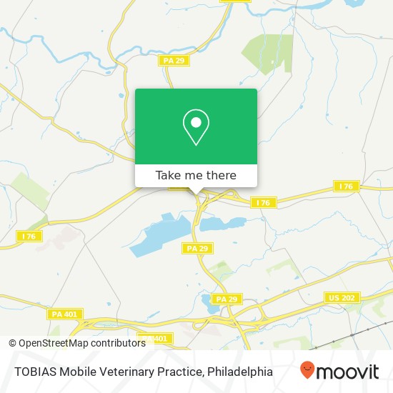 TOBIAS Mobile Veterinary Practice map