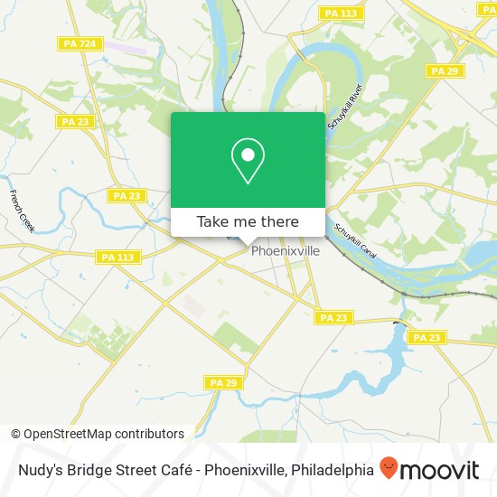 Nudy's Bridge Street Café - Phoenixville map