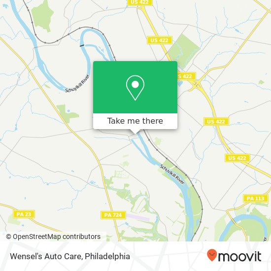 Wensel's Auto Care map