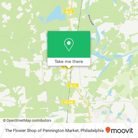 The Flower Shop of Pennington Market map