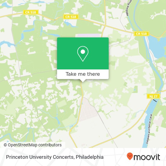 Mapa de Princeton University Concerts