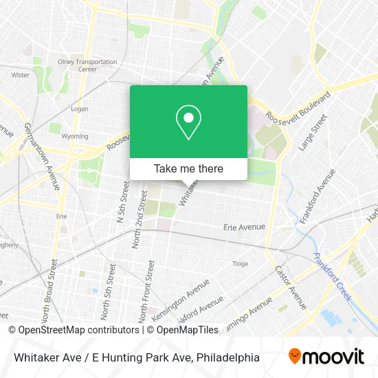 Mapa de Whitaker Ave / E Hunting Park Ave