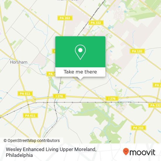Wesley Enhanced Living Upper Moreland map