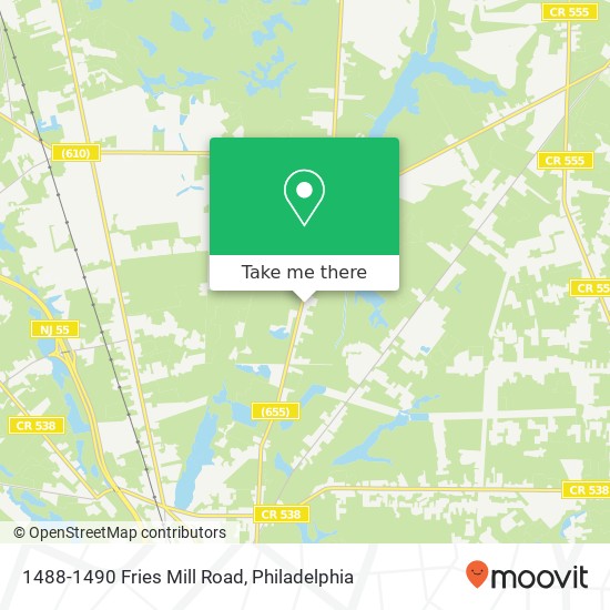 Mapa de 1488-1490 Fries Mill Road