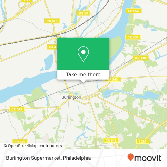 Mapa de Burlington Supermarket