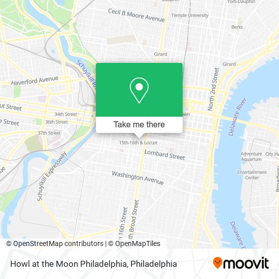 Howl at the Moon Philadelphia map