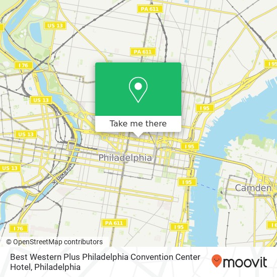 Mapa de Best Western Plus Philadelphia Convention Center Hotel