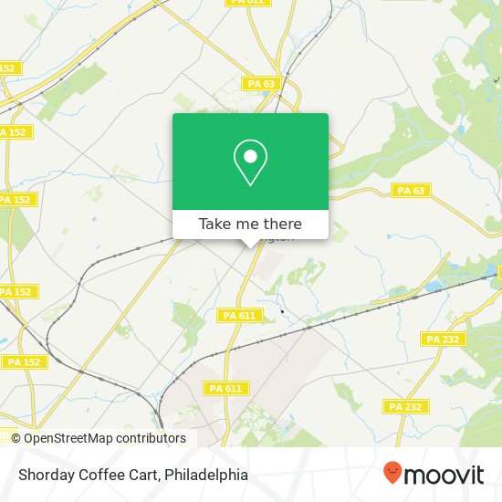 Mapa de Shorday Coffee Cart