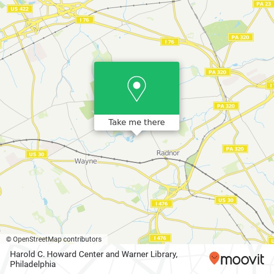 Harold C. Howard Center and Warner Library map
