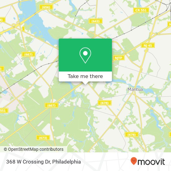 Mapa de 368 W Crossing Dr