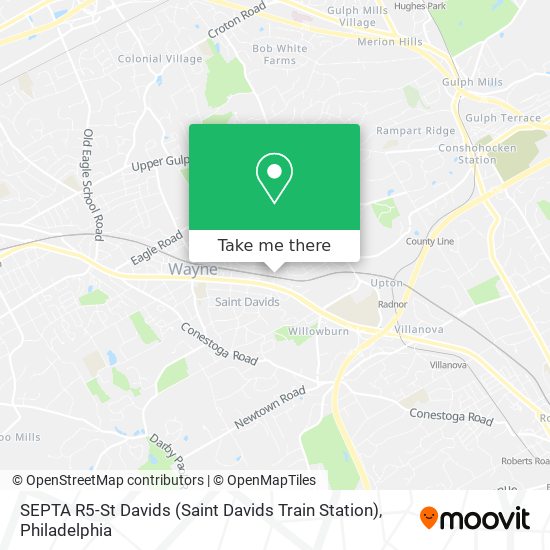 Mapa de SEPTA R5-St Davids (Saint Davids Train Station)