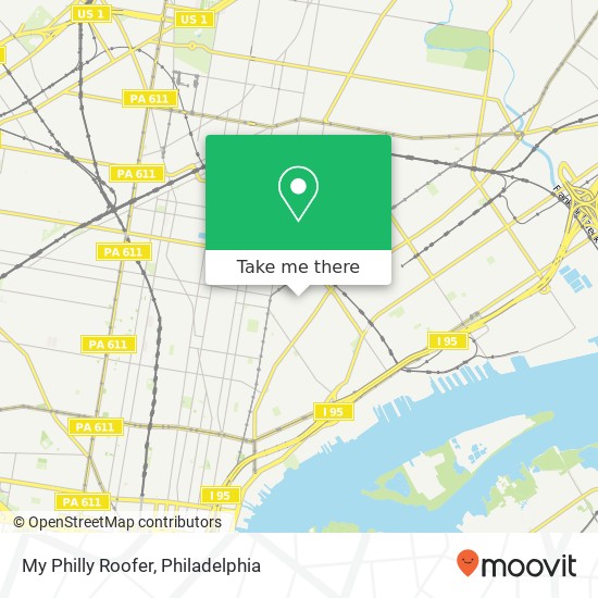 My Philly Roofer map