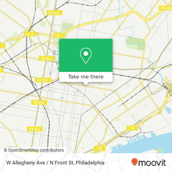 Mapa de W Allegheny Ave / N Front St
