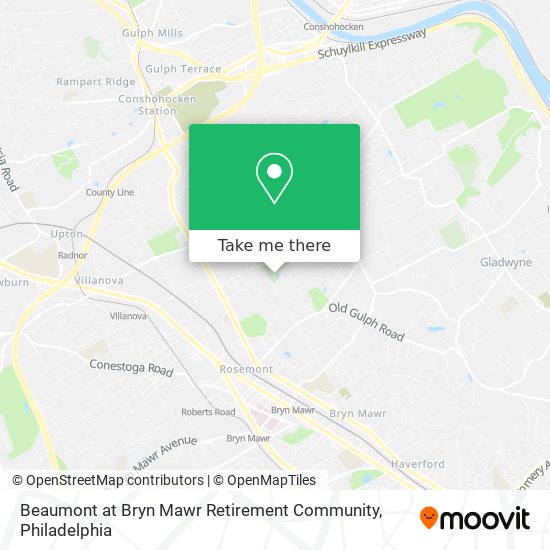 Beaumont at Bryn Mawr Retirement Community map