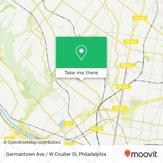 Germantown Ave / W Coulter St map