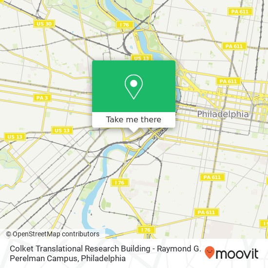Colket Translational Research Building - Raymond G. Perelman Campus map
