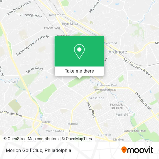 Merion Golf Club map