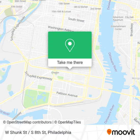 W Shunk St / S 8th St map