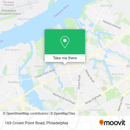 169 Crown Point Road map