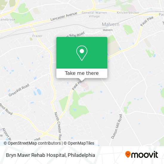 Bryn Mawr Rehab Hospital map