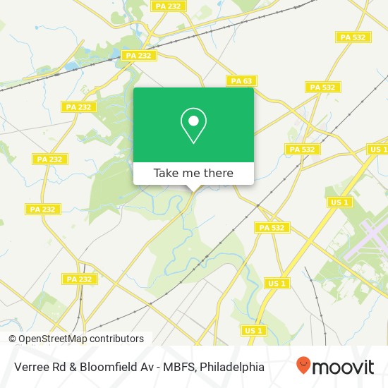 Verree Rd & Bloomfield Av - MBFS map