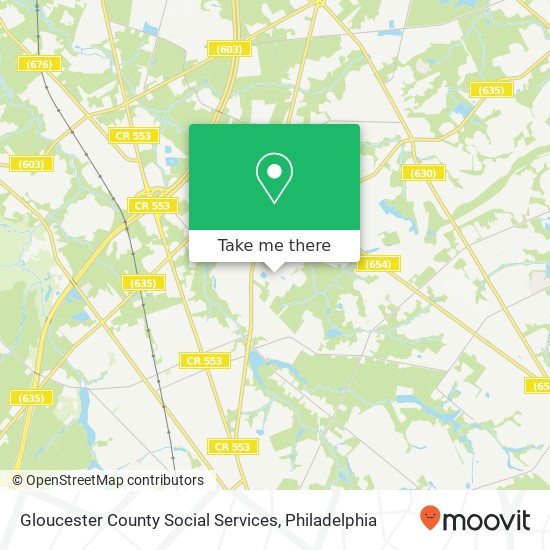 Mapa de Gloucester County Social Services