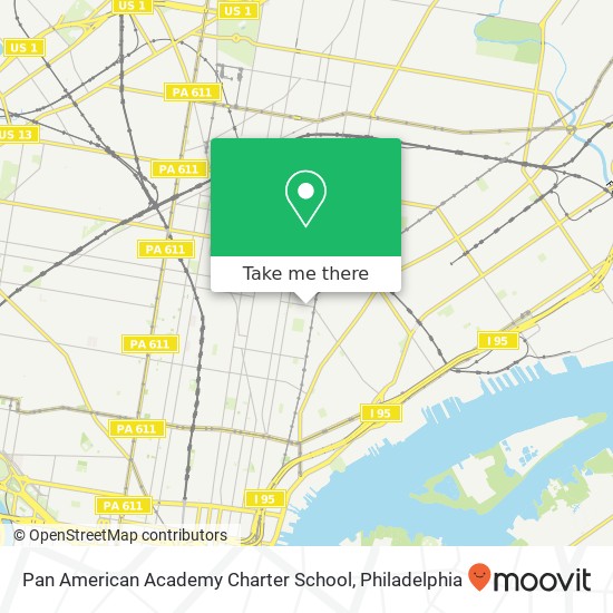 Mapa de Pan American Academy Charter School