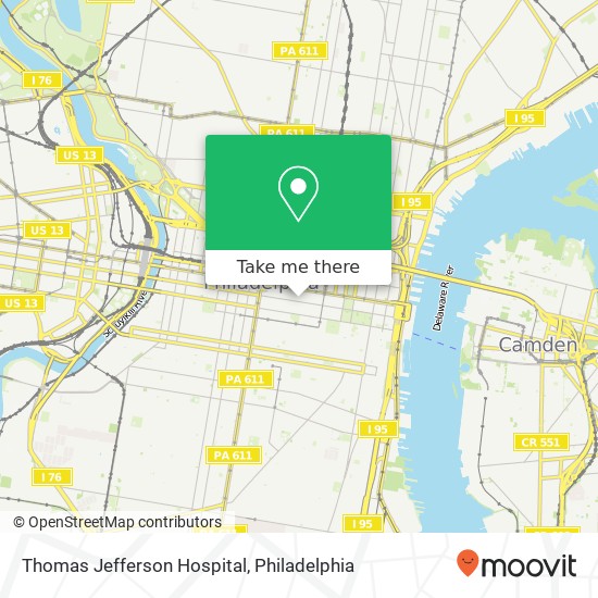 Mapa de Thomas Jefferson Hospital