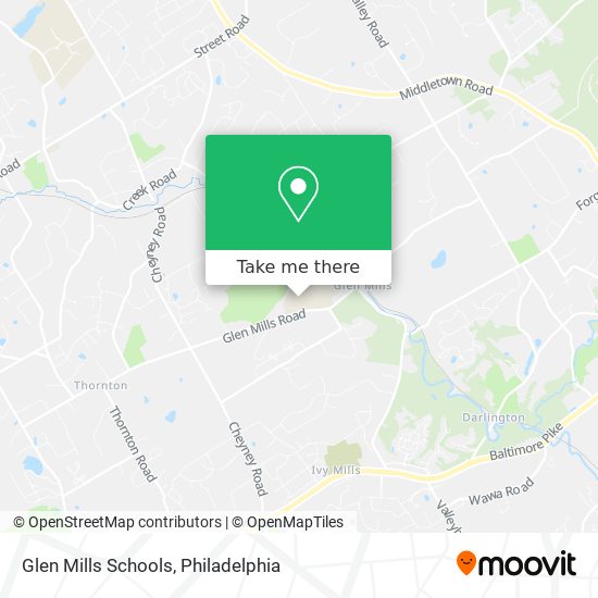 Mapa de Glen Mills Schools