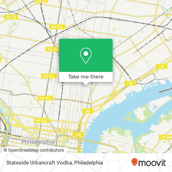 Mapa de Stateside Urbancraft Vodka