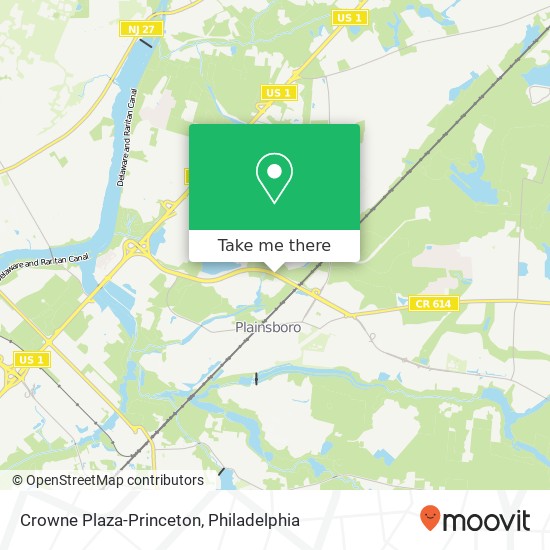 Crowne Plaza-Princeton map