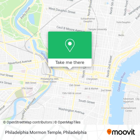 Mapa de Philadelphia Mormon Temple