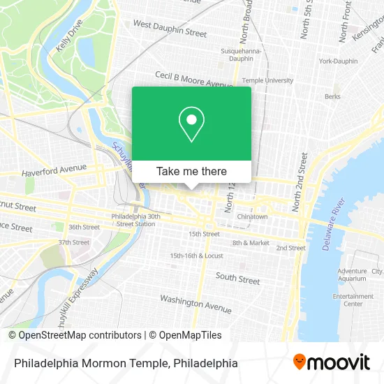 Philadelphia Mormon Temple map