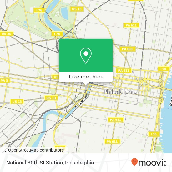 Mapa de National-30th St Station, 2955 Market St