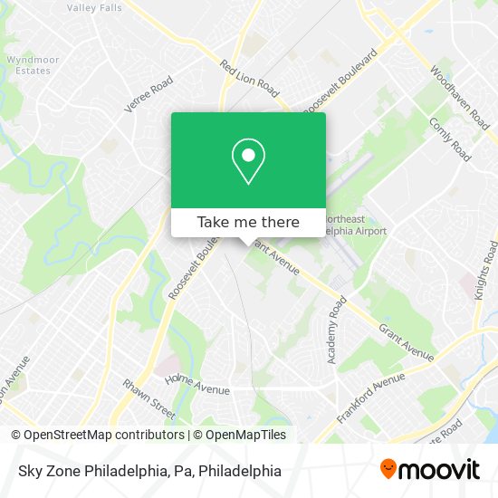 Sky Zone Philadelphia, Pa map