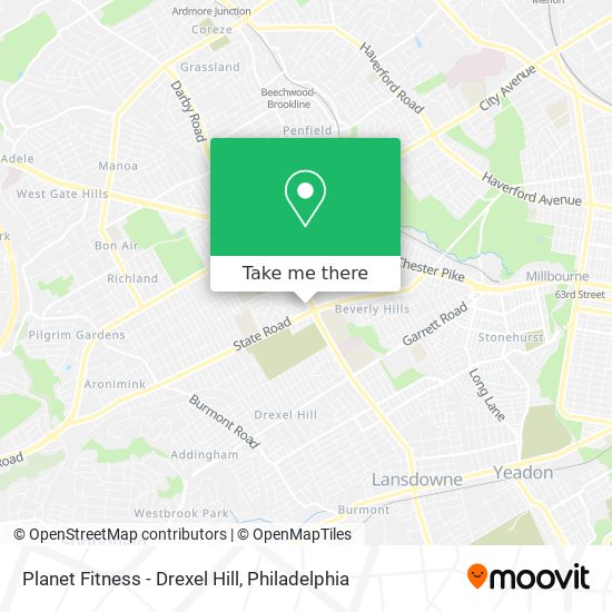 Planet Fitness - Drexel Hill map