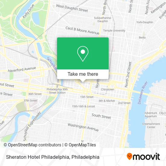 Sheraton Hotel Philadelphia map