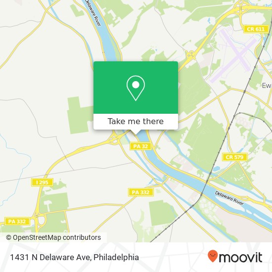 Mapa de 1431 N Delaware Ave, Morrisville (MORRISVILLE), PA 19067