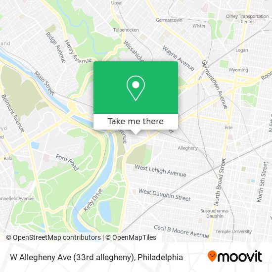 Mapa de W Allegheny Ave (33rd allegheny)