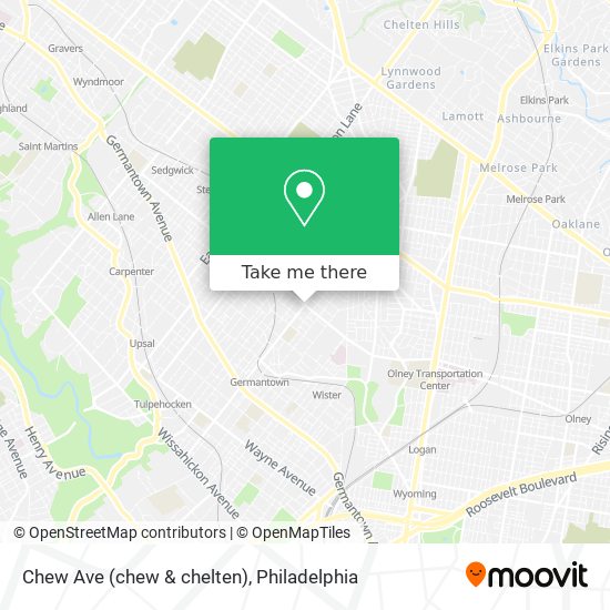 Chew Ave (chew & chelten) map