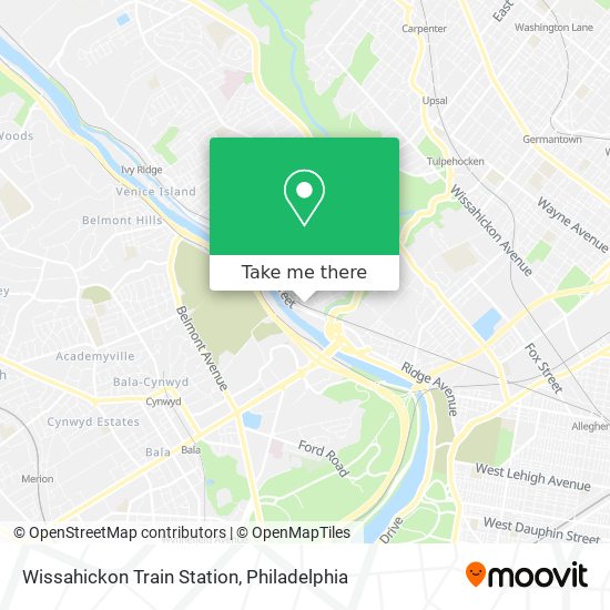 Mapa de Wissahickon Train Station