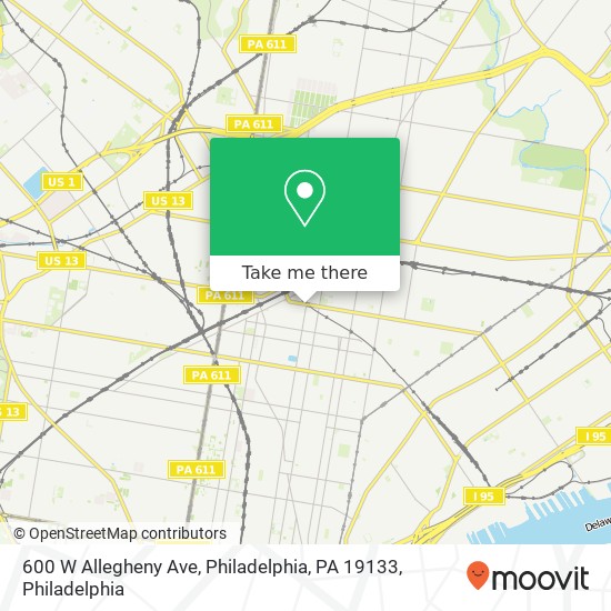600 W Allegheny Ave, Philadelphia, PA 19133 map