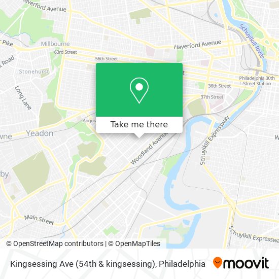 Kingsessing Ave (54th & kingsessing) map