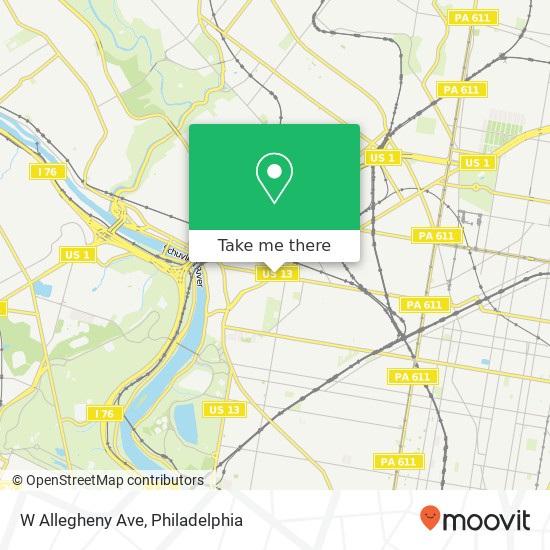 W Allegheny Ave, Philadelphia, PA 19129 map